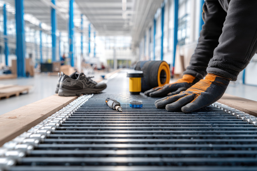 Technicien réalisant un audit de conformité d’équipement industriel 