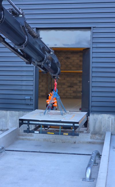 installation de matériel de quai pour le magasin boulanger à limoges, manutention du niveleur